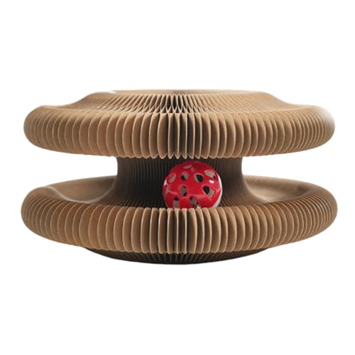 Spielzeug für Kätzchen mit Ball – zusammenklappbar, Krallenmatte | Rolltunnel für Katzen, - , tägliche Unterhaltungsecke, Matte für zu Hause von Générique