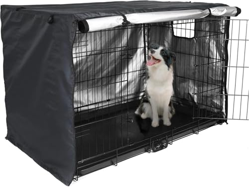 Stellar Fung Hwa Käfigabdeckung für Hunde, wasserdicht und strapazierfähig, Schutzhülle für Hundekäfig, Käfigabdeckung für Haustiere drinnen und draußen Stellar Fung Hwa Käfigabdeckung für Hunde, wasserdicht und strapazierfähig, Schutzhülle für Hundekäfig, Käfigabdeckung für Haustiere drinnen und draußen von Générique