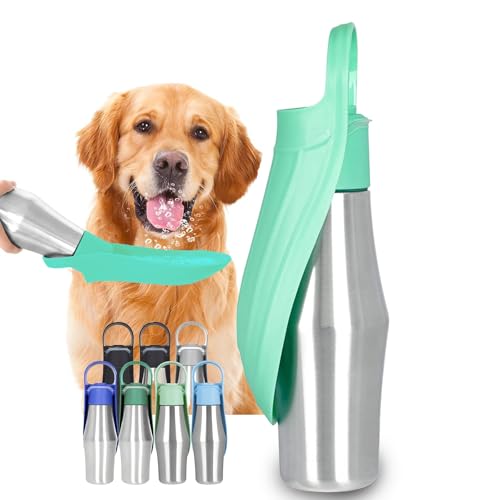Tragbare Wasserflasche aus Edelstahl für Hunde, Wasserspender, praktisch und wasserdicht, Reisebecher für Welpen, 304, für Spaziergänge im Freien, Wasserbecher für Haustiere von Générique