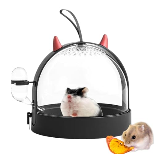 Transportbox für Hamster – Reise für kleine Tierkäfig, sicherer Tierträger | Transporttür 180 Grad seitlich drehbar, Tierträger, kompatibel mit Kompa-Tieren von Générique