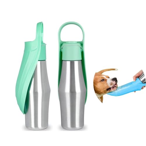 Trinkflasche für Hunde, 750 ml, mit Tränke, tragbare Wasserflasche aus Edelstahl 304, praktisch für Spaziergänge, Camping und Reisen, für Hunde und Katzen Trinkflasche für Hunde, 750 ml, mit Tränke, tragbare Wasserflasche aus Edelstahl 304, praktisch für Spaziergänge, Camping und Reisen, für Hunde und Katzen von Générique
