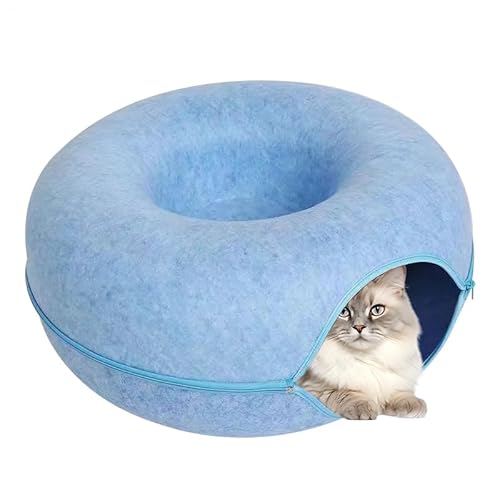 Tunnel für Katzenbett, Tunnel in Donut-Form für Katzen, Katzenhöhle, atmungsaktiv und kratzfest, rund aus Filz für | Tunnel für waschbar, Höhle Tunnel für Katzenbett, Tunnel in Donut-Form für Katzen, Katzenhöhle, atmungsaktiv und kratzfest, rund aus Filz für | Tunnel für waschbar, Höhle von Générique