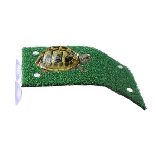 Turtle Basking Dock, Turtles Tank Area, 5,51 Zoll Reptile Ramp Dekoration, Simulation Grass, bequemes Resting Set für Hotel, Balkon, Wohnzimmer, Terrapin Habitat von Générique