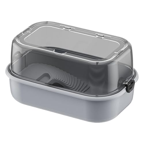 Turtle Habitat, Turtle Starter Kit, Full View Multi-Function Area Bottom Drain Breeding Box with Sunbathing Platforms Spacious Design, Pet Supplies for Crabs, Crayfish von Générique