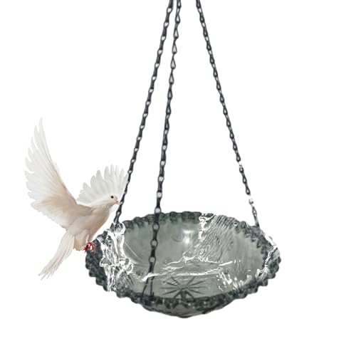 Vogel-Badeschüssel, multifunktional, für Haustiere, 24 x 24 x 6 cm, dekorativ, Garten, wetterfestes Design, leicht zu reinigen, für Yard, Terrasse, Käfig, Trellis Vogel-Badeschüssel, multifunktional, für Haustiere, 24 x 24 x 6 cm, dekorativ, Garten, wetterfestes Design, leicht zu reinigen, für Yard, Terrasse, Käfig, Trellis von Générique