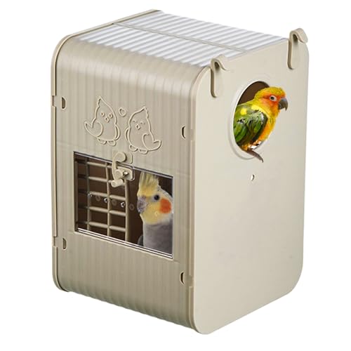 Vogel-Nesting Box, Parakeet House, Visual Cockatiel Parrot Shelter, geräumiges Design mit eingebautem Ladder, ideal für Sparrow Wildlife Habitat Backyard Vogelbeobachtung Garten von Générique