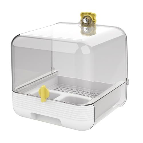 Vogelbad für Wellensittiche | abnehmbares Futterhaus für Vögel | transparente Schüssel 2-in-1 schnelle Reinigung für Innen oder Außen Garten Terrasse Tierhandlung von Générique