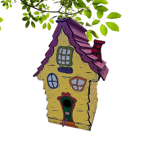 Vogelhäuser für den Außenbereich, Holz, Vogelhäuser, 25 x 15 cm, Wetterfest & natürliches Design, organisches Holzvogelhaus für den Außenbereich, Backyard und Balkon Vogelhäuser für den Außenbereich, Holz, Vogelhäuser, 25 x 15 cm, Wetterfest & natürliches Design, organisches Holzvogelhaus für den Außenbereich, Backyard und Balkon von Générique