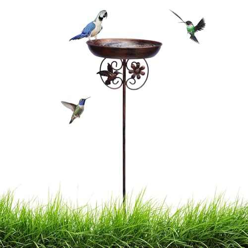 Vogeltränke für den Außenbereich – Vogeltränke mit Erdspieß, dekorativ, abnehmbar, rostfrei, für Garten, Rasen, Terrasse, Hof im Freien Vogeltränke für den Außenbereich – Vogeltränke mit Erdspieß, dekorativ, abnehmbar, rostfrei, für Garten, Rasen, Terrasse, Hof im Freien von Générique