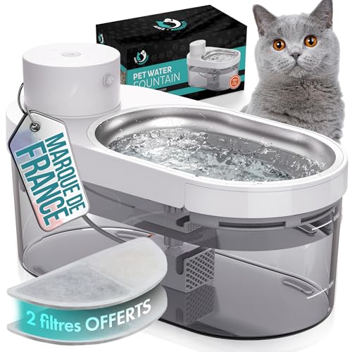 AMZ-ANIMALUX Wasserbrunnen für Katzen & Hunde, Filter, kabellos, mit Bewegungsmelder, leiser & automatischer Wasserspender aus Edelstahl, 4 l, hält frisches und reines Wasser | 2 Filter gratis AMZ-ANIMALUX Wasserbrunnen für Katzen & Hunde, Filter, kabellos, mit Bewegungsmelder, leiser & automatischer Wasserspender aus Edelstahl, 4 l, hält frisches und reines Wasser | 2 Filter gratis von AMZ-ANIMALUX