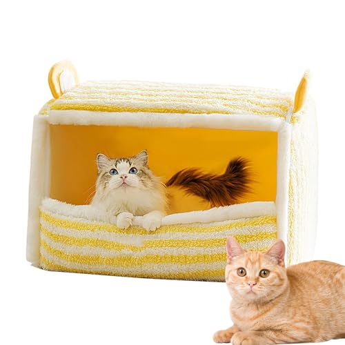 Winter-Katzenbett, faltbar, für Hunde, winddicht, bequem, für Haustiere, kaltes Wetter, Welpen, gemütliches Katzenbett, tragbar, isoliert, weiches Hundebett, gelbes Haustierbett Winter-Katzenbett, faltbar, für Hunde, winddicht, bequem, für Haustiere, kaltes Wetter, Welpen, gemütliches Katzenbett, tragbar, isoliert, weiches Hundebett, gelbes Haustierbett von Générique