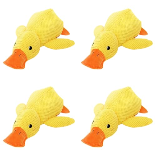 1/2/3/4/5 Stück Beruhigende Ente Für Hunde, Quack Duck Hundespielzeug, Hunde Enten Mit Quaken Geräusch, Fun Dogs Toys, Interaktives HundSpielzeug Ente, Plüsch Kauspielzeug Für Hund (4PCS Yellow, M) 1/2/3/4/5 Stück Beruhigende Ente Für Hunde, Quack Duck Hundespielzeug, Hunde Enten Mit Quaken Geräusch, Fun Dogs Toys, Interaktives HundSpielzeug Ente, Plüsch Kauspielzeug Für Hund (4PCS Yellow, M) von Generisch