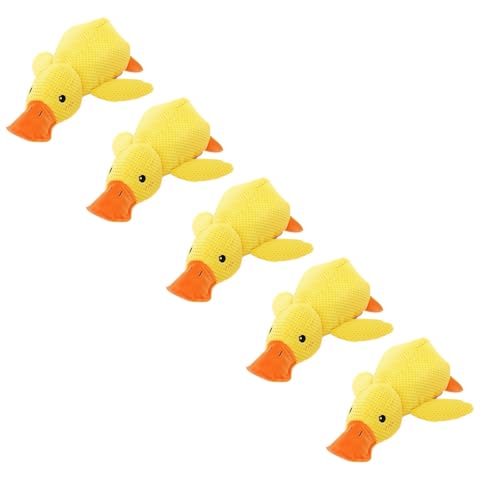 1/2/3/4/5 Stück Beruhigende Ente Für Hunde, Quack Duck Hundespielzeug, Hunde Enten Mit Quaken Geräusch, Fun Dogs Toys, Interaktives HundSpielzeug Ente, Plüsch Kauspielzeug Für Hund (5PCS Yellow, M) 1/2/3/4/5 Stück Beruhigende Ente Für Hunde, Quack Duck Hundespielzeug, Hunde Enten Mit Quaken Geräusch, Fun Dogs Toys, Interaktives HundSpielzeug Ente, Plüsch Kauspielzeug Für Hund (5PCS Yellow, M) von Generisch