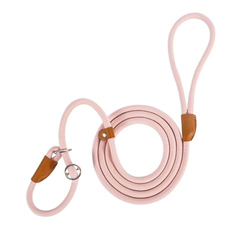 1,5 m / 2,1 m, mittelgroße Leine, verstellbarer Schiebeverschluss, einfache und bequeme Nylon-Trainingsleine für große Hunde, Rosa, 1,5 m von Generisch