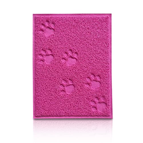 1 x Haustierfuttermatte, wasserdicht, rutschfest, für Hunde und Katzen (Rosarot) von Generisch