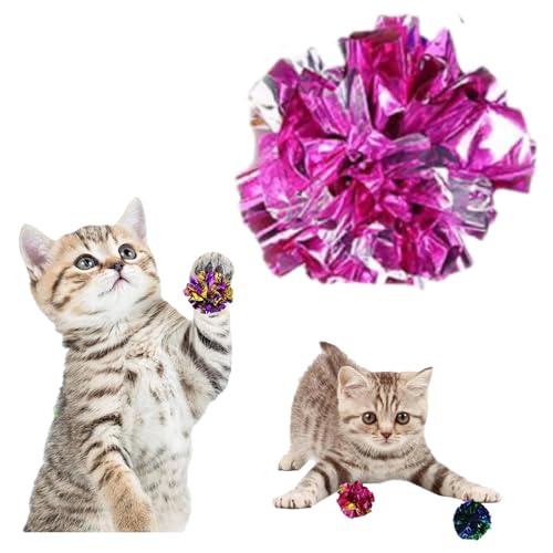 1 x Knisterbälle für Katzen, Katzenspielzeug, Rassel-Papierball, bunter Papierball, Jagd-Trainingsaktivität für Katzen, Kätzchen, jeder Ball ist ca. 5,5 cm, leicht und mehrfarbig 1 x Knisterbälle für Katzen, Katzenspielzeug, Rassel-Papierball, bunter Papierball, Jagd-Trainingsaktivität für Katzen, Kätzchen, jeder Ball ist ca. 5,5 cm, leicht und mehrfarbig von Generisch