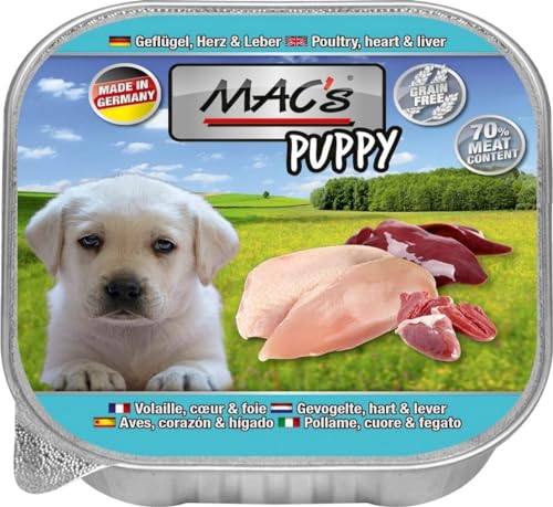 10 x MACs Dog Puppy Rind & Geflügel 150g von Generisch