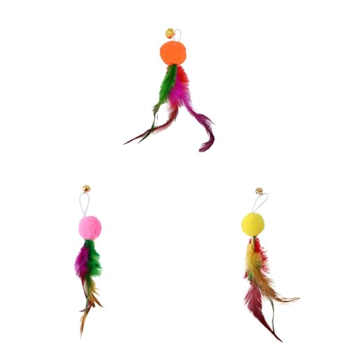 2 Stück/3 Stück Haustier Katzenspielzeug Katzen Teaser Sticks Federglocken Ersatzkopf Taschen Katzenspielzeug Feder, Katzenangel Ersatzfedern Anhänger Federn Katzen Spielzeug für Katze 2 Stück/3 Stück Haustier Katzenspielzeug Katzen Teaser Sticks Federglocken Ersatzkopf Taschen Katzenspielzeug Feder, Katzenangel Ersatzfedern Anhänger Federn Katzen Spielzeug für Katze von Generisch