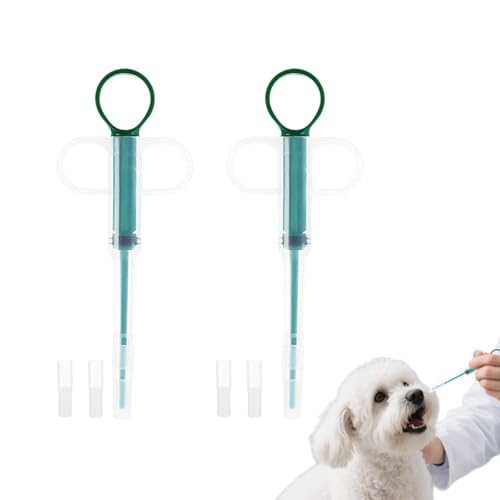 2 Stück Haustier Pillendosierer für kleine Katzen Hunde, Pillenpistolenspender Shooter Weiche Spitze Tablet Spritze Schieber Tier Medizin Futterspender Wiederverwendbare Katze Pillenspender für 2 Stück Haustier Pillendosierer für kleine Katzen Hunde, Pillenpistolenspender Shooter Weiche Spitze Tablet Spritze Schieber Tier Medizin Futterspender Wiederverwendbare Katze Pillenspender für von Generisch