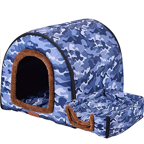 2-in-1 Hundehütte Katzen-Iglu Weiche Katzenhöhle Faltbares Zelt Nest mit abnehmbarem Kissen Winter Sommer Gemütlicher Schlafsack für mittelgroße und große Haustiere 2-in-1 Hundehütte Katzen-Iglu Weiche Katzenhöhle Faltbares Zelt Nest mit abnehmbarem Kissen Winter Sommer Gemütlicher Schlafsack für mittelgroße und große Haustiere von Generisch