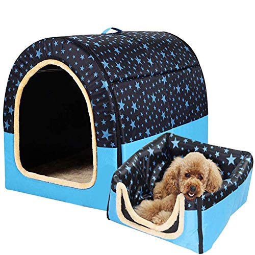 2-in-1 faltbares Hundehaus, Katzen-Iglu mit abnehmbarem Kissen, weiches Katzenhöhlen-Zelt, Nest für gemütlichen Winter, Sommer, Schlafen, mittelgroß, extra groß 2-in-1 faltbares Hundehaus, Katzen-Iglu mit abnehmbarem Kissen, weiches Katzenhöhlen-Zelt, Nest für gemütlichen Winter, Sommer, Schlafen, mittelgroß, extra groß von Generisch