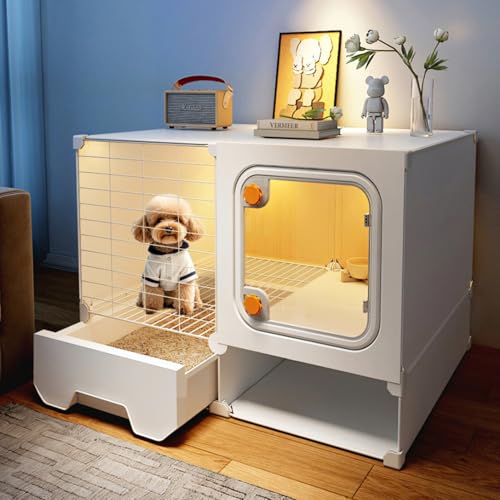2-lagiger Katzenkäfig für den Innenbereich mit Katzentoilette, großes atmungsaktives Hunde- und Katzengehege, transparente Tür, Haustierhaus, 70 x 34 x 50 cm, niedliches und geräumiges Design 2-lagiger Katzenkäfig für den Innenbereich mit Katzentoilette, großes atmungsaktives Hunde- und Katzengehege, transparente Tür, Haustierhaus, 70 x 34 x 50 cm, niedliches und geräumiges Design von Generisch