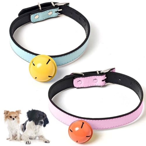 2 verstellbare niedliche Katzenhalsbänder – modische Kunststoff-Haustierhalsbänder für kleine Haustiere Training und Spielen im Freien von Generisch