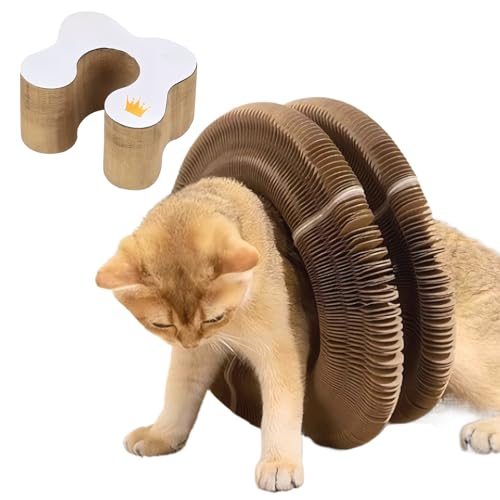 2025 Neues Katzenkratzbrett - Magnetisches austauschbares Organ Kätzchen Kratzbrett | Faltbares Organ Cat Scratcher Pad für Multi-Pet Übung, Training, Outdoor, Wohnzimmer von Generisch