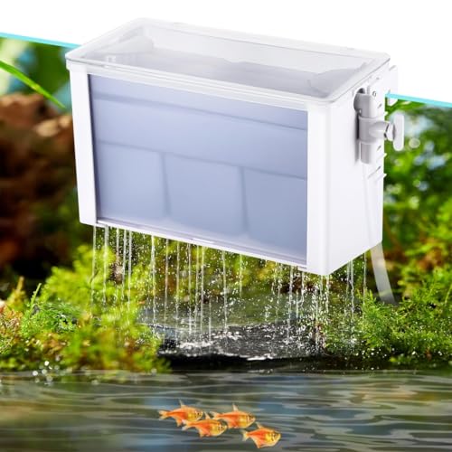 3-lagige Filter-Aquariumbox mit Wasserfall-Effekt, ultra-leiser Filter für Aquarien, geeignet für biologische, chemische und mechanische Filter von Generisch