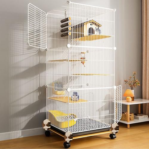 5-stöckiger extra großer Metall-Kleintierkäfig mit Universalrad für ausgewachsene Ratten Frettchen Chinchilla Meerschweinchen Großer Hamster - Geräumiger und langlebiger Lebensraum 5-stöckiger extra großer Metall-Kleintierkäfig mit Universalrad für ausgewachsene Ratten Frettchen Chinchilla Meerschweinchen Großer Hamster - Geräumiger und langlebiger Lebensraum von Generisch