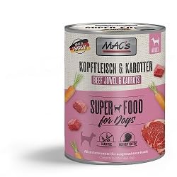 6 Dosen Macs Dog Hundefutter je 800 g (Kopffleisch & Karotten) von Generisch