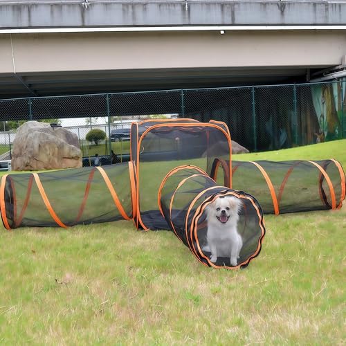 6-in-1 Outdoor-Katzengehege, tragbares Pop-Up-Netzzelt, Laufstall, Spieltunnel, für große Katzen, Kaninchen, Kleintiere auf mehrere Arten, Spielhaus für Haustiere (quadratisches Zelt + 3 x 6-in-1 Outdoor-Katzengehege, tragbares Pop-Up-Netzzelt, Laufstall, Spieltunnel, für große Katzen, Kaninchen, Kleintiere auf mehrere Arten, Spielhaus für Haustiere (quadratisches Zelt + 3 x von Generisch