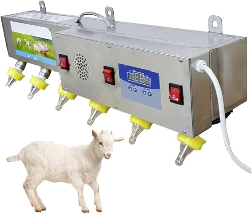 6 vollautomatische Brustwarzen-Futterspender, konstante Temperatur, Milch- und Wasser-Futterspender, Stillgerät mit Soundsimulation, für Ferkel und Lämmer von Generisch