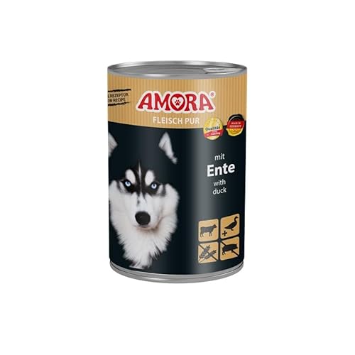 6 x Amora Dog Fleisch Pur Ente 400g von Generisch
