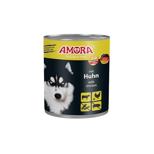 6 x Amora Dog Fleisch Pur Huhn 800g von Generisch