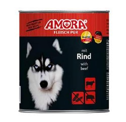 6 x Amora Dog Fleisch Pur Rind 800g von Generisch