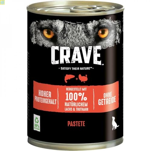 6 x Crave Dog Dose Lachs & Truthahn 400 g von Generisch