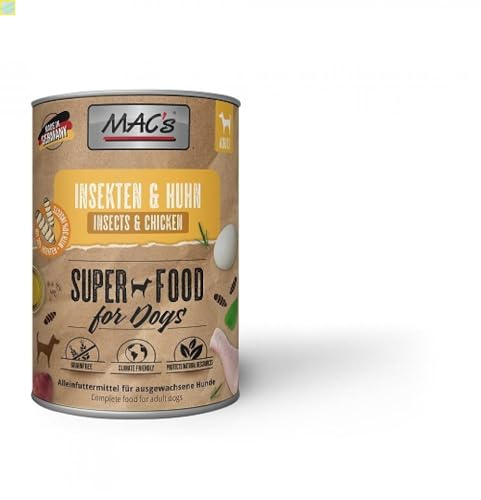 6 x MACs Dog Huhn & Insekten 400g von Generisch