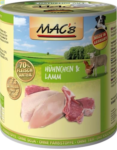 6 x MACs Dog Huhn & Lamm 800g von Generisch