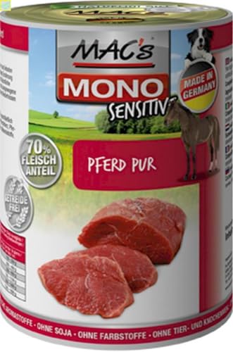 6 x MACs Dog Mono Pferd Pur 400g von Generisch