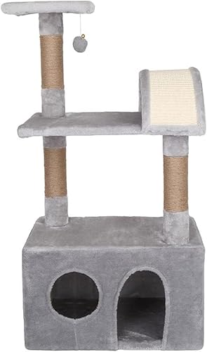 99,1 cm Katzenbaum Turm mit Plüschhöhlen, Kratzbaum & Spielzeug – mehrstufiger Katzenkletterer zum Springen, Kratzen und Spielen – Ideale Katzenmöbel für Indoor-Katzen 99,1 cm Katzenbaum Turm mit Plüschhöhlen, Kratzbaum & Spielzeug – mehrstufiger Katzenkletterer zum Springen, Kratzen und Spielen – Ideale Katzenmöbel für Indoor-Katzen von Generisch