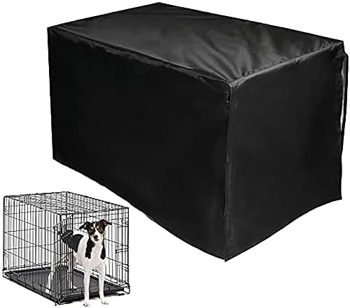 Abdeckung für Hundekäfige – schalldichtes und belüftetes Polyester, langlebiges Doppeltür-Design, universelle Passform für Hundekäfige aus Draht von Generisch