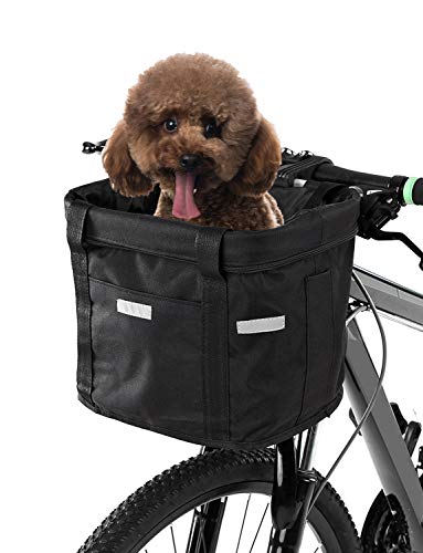 Abnehmbarer, wasserdichter Frontkorb mit Kordelzug oben, Haustier-Tragetasche und Lenkerrahmen-Tasche für Einkaufen und Outdoor von Generisch