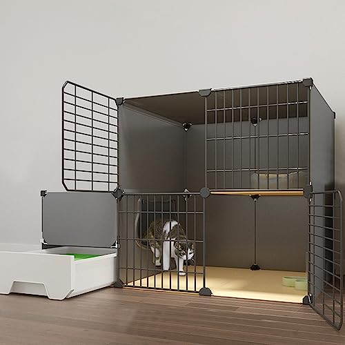 Abnehmbarer großer Metall-Katzenkäfig für Haustiere, großer Indoor-Katzenkäfig mit Katzentoilette, Katzentoilette, stabile Bodenplattform, zusammenklappbares Katzenhaus für 1–3 Katzen Abnehmbarer großer Metall-Katzenkäfig für Haustiere, großer Indoor-Katzenkäfig mit Katzentoilette, Katzentoilette, stabile Bodenplattform, zusammenklappbares Katzenhaus für 1–3 Katzen von Generisch