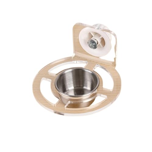 Acryl-Edelstahl-Vogelfutter-Schüssel hängbar mit Ständer verhindern Streu Spender Papageien Lebensmittel behälter Acryl-Edelstahl-Vogelfutter-Schüssel hängbar mit Ständer verhindern Streu Spender Papageien Lebensmittel behälter von Generisch