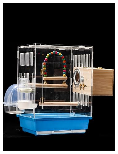Acrylkäfig Vogelkäfig – DIY Erweiterbarer Käfig Transparenter Vogelkäfig für Vögel Kleintiere die vertikalen und horizontalen Raum benötigen (blau) von Generisch