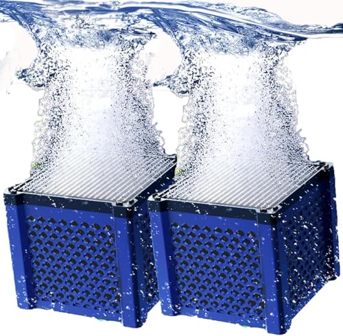 Aktivkohle Aquarium, Clever Cube Aktivkohle Pferde, Aktivkohlefilter Pferdetränke, Öko Aquarium Wasserreiniger Würfel, Multi Mesh Aquarium Wasserfilter Aquarium Würfelfilter Für Aquarien (2PCS) von Generisch