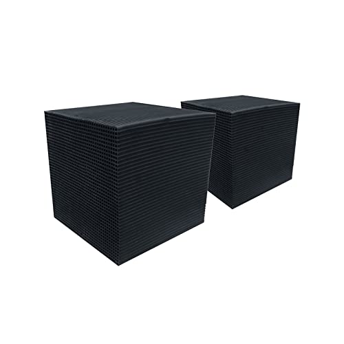 Aktivkohle Filter Cube, Aktivkohlefiltercube, Aktivkohle Teich Pferde-Wassertrog Purifier Cube, Wasserfilter Für Wasserreinigung, Wiederverwendbarer Für Teiche, Aquarium, Tank (2PCS, 10*10*10 CM) von Generisch