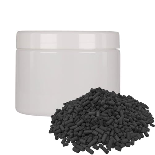 Aktivkohle aus Pellets von ausgezeichneter Reinheit, verkauft in verschiedenen Größen, aus Kokosnussschalen mit Jod-Absorptionsrate 1000 mg/l für die Filtration von Wasser und Luft (500 ml / 275 g) Aktivkohle aus Pellets von ausgezeichneter Reinheit, verkauft in verschiedenen Größen, aus Kokosnussschalen mit Jod-Absorptionsrate 1000 mg/l für die Filtration von Wasser und Luft (500 ml / 275 g) von Generisch