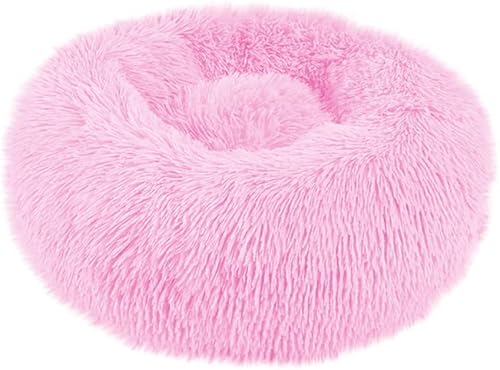 Aldenhoven Goods Hundebett Plüsch 40-120 cm Rund Katzenbett Hundekissen Katzenkissen Donut Hundekörbchen Blitzversand (Babyrosa 40 cm) von Generisch